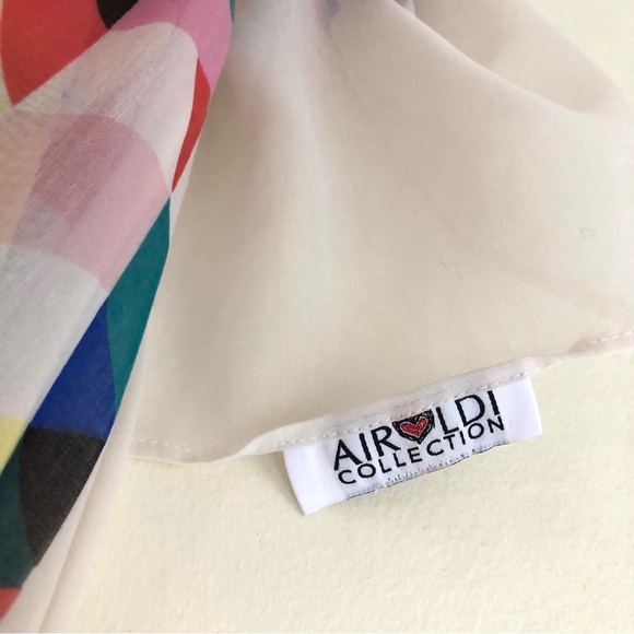 Airoldi Collection Geometric Pattern Scarf - Picture 4 of 4